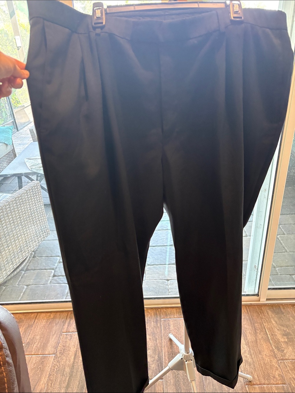 Men's Black Dress Pants - Classic Tailored Trousers 44x30